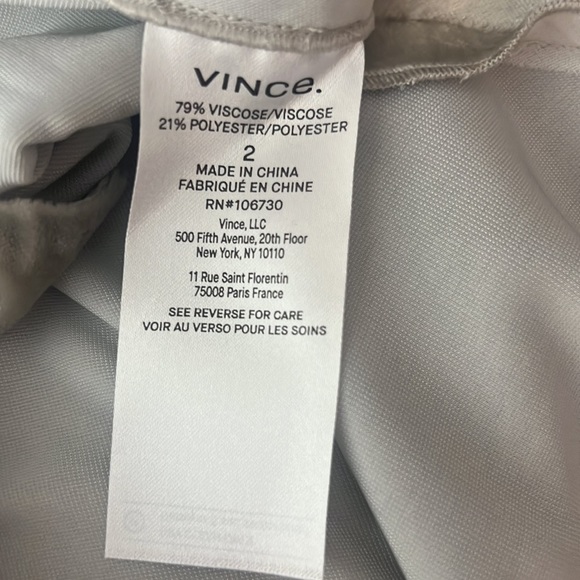 Vince Silver Purl Edge Paneled Midi Slip A-line Skirt - Picture 9 of 9